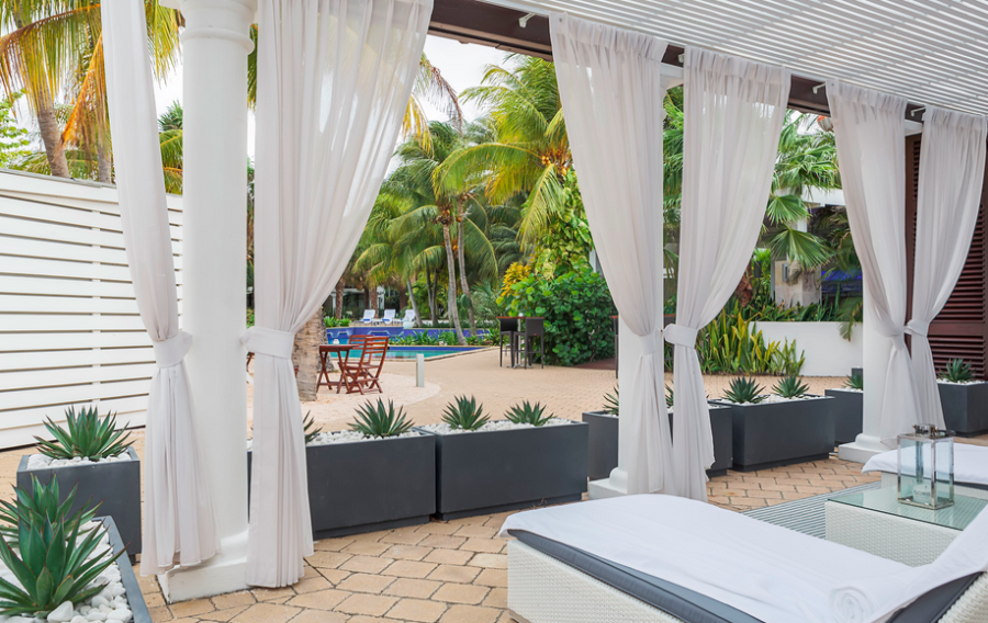 Leave the kids at home and go swan around Curacao's Floris Suite Hotel - Spa & Beach Club. Photo courtesy of the property.