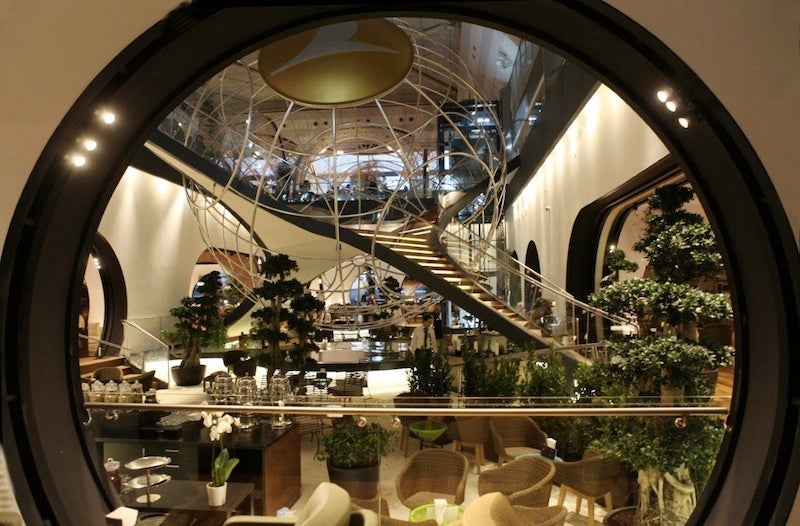 Turkish's stylish Istanbul lounge has won a lot of design awards.