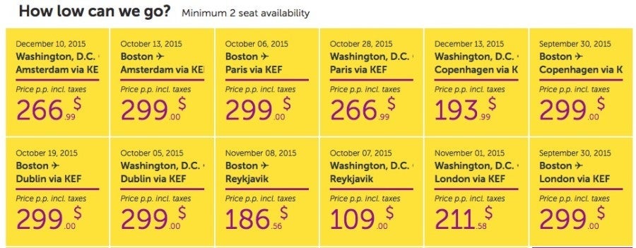 WOW Air deals for fall: Not too shabby!
