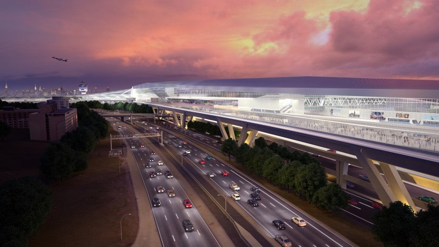 The new airport will be located a bit closer to Grand Central Parkway, providing easier access by car.