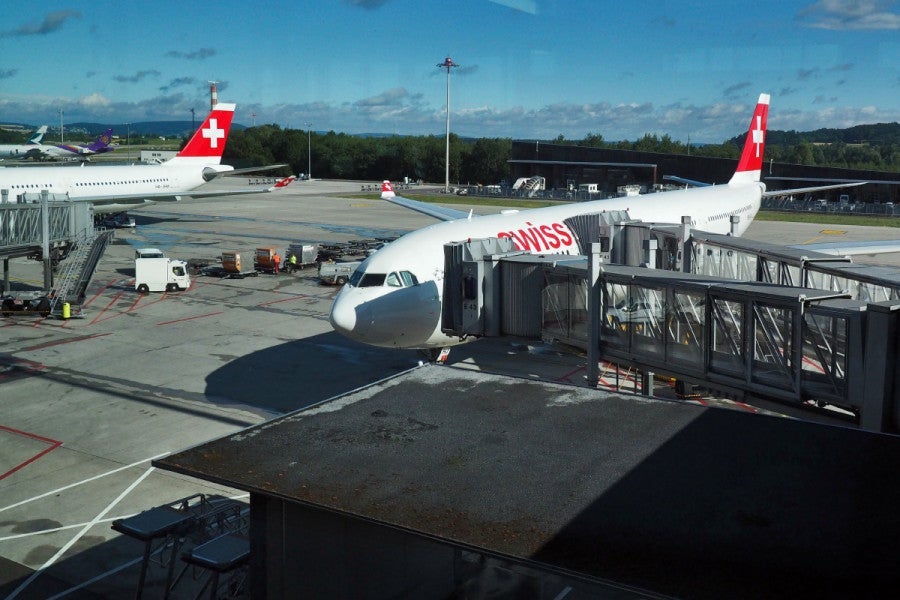 Our Swiss A330 parked at Zurich (ZRH).
