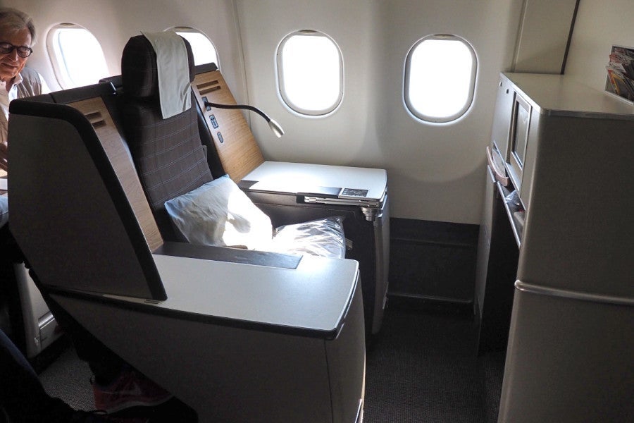 The A330 has an odd configuration, with some seats offering much more space than others.