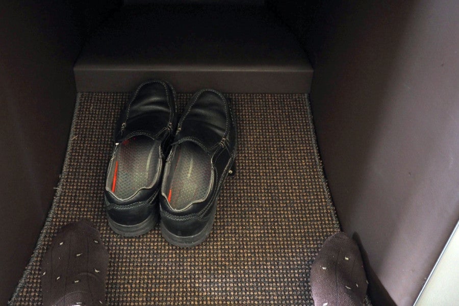 The footwells are especially large in bulkhead seats, providing plenty of room when it's time to sleep.