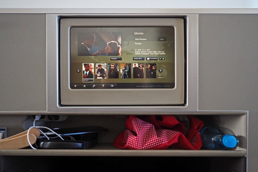 The in-flight entertainment selection was decent, but limited compared to US carriers.