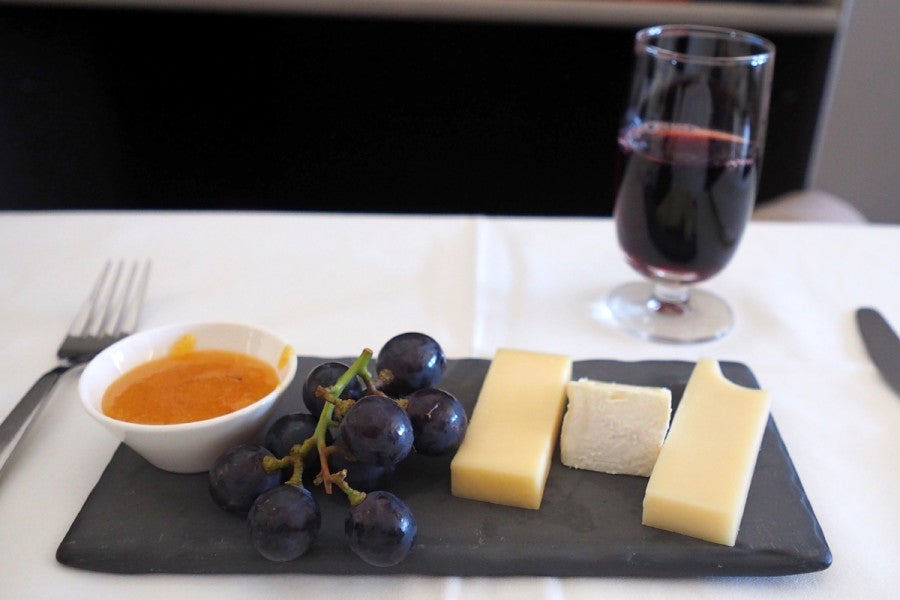 While I usually skip the cheese course on United, naturally, it was delicious on Swiss.