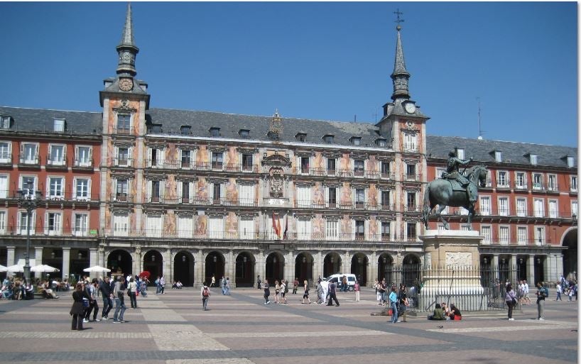 The Plaza Mayor is one of Madrid's most famous squares.
