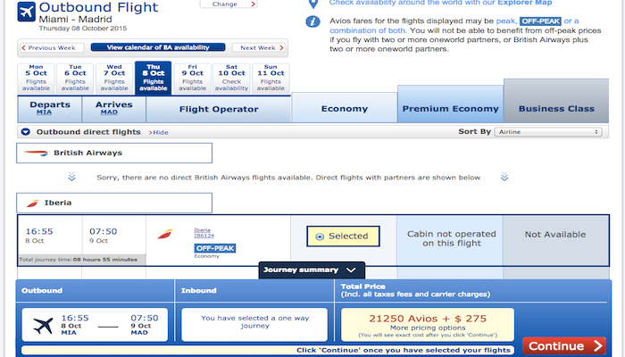 Two nonstop flights Miami to Madrid are often overlooked during transatlantic award searches.