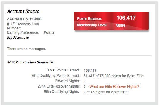I had earned 81, elite-qualifying points without staying a single night.