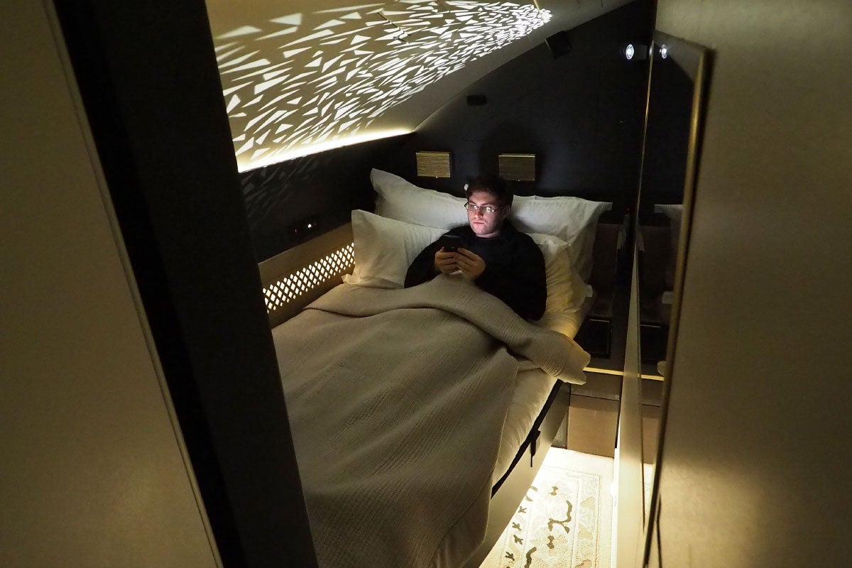 The Residence includes a real double bed.