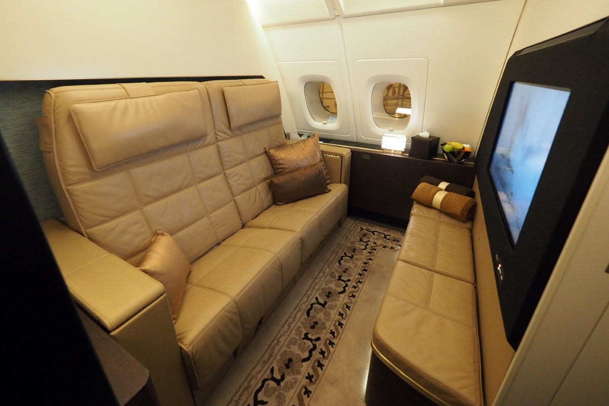 Even more high end than The Apartment is The Residence, located at the front of first class.