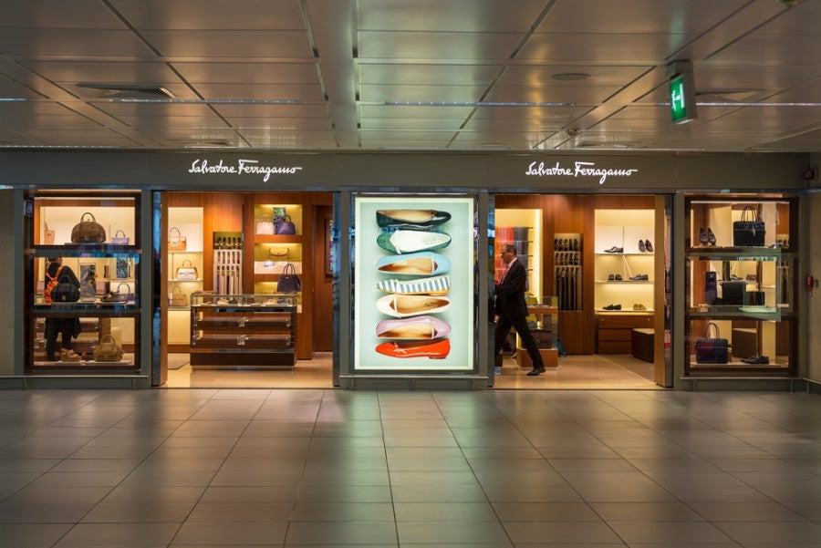 There's no shortage of luxury goods when you hit duty free at FCO. Photo courtesy of Shutterstock.