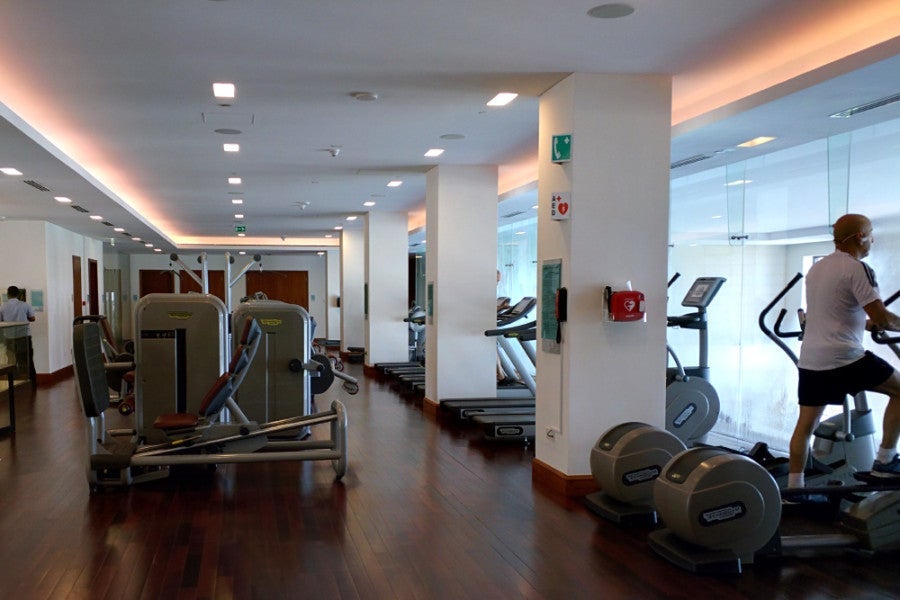 The hotel had a well-equipped, modern gym.