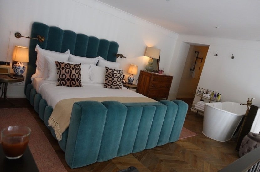 There's a TV in that bed! Who knew?