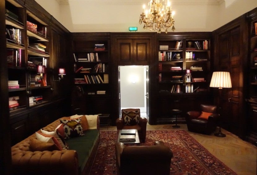 My room was comfy enough to stay there all day, but I loved this cozy library on my floor.