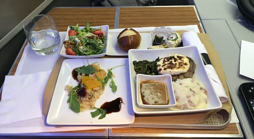 Everything was served at once.