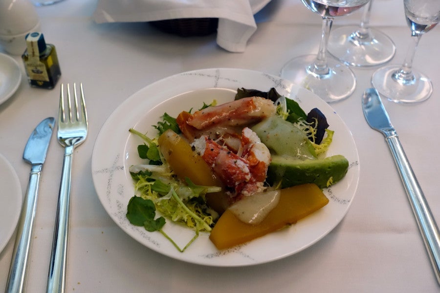 Crab and avocado salad.