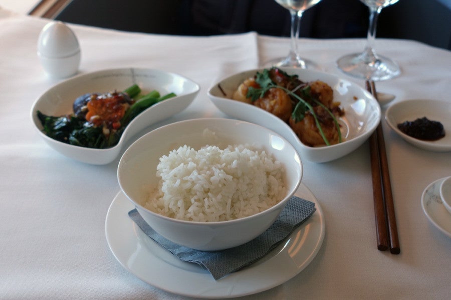 The Chinese entree was fine, but hardly first class.