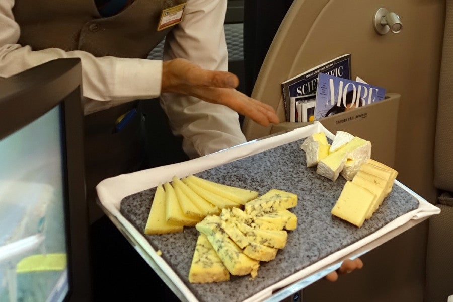 A cheese service followed the entrees.