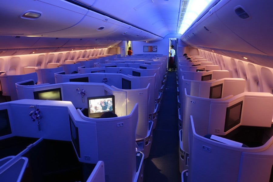 Business is roomy as well, with seats in a 1-2-1 configuration.