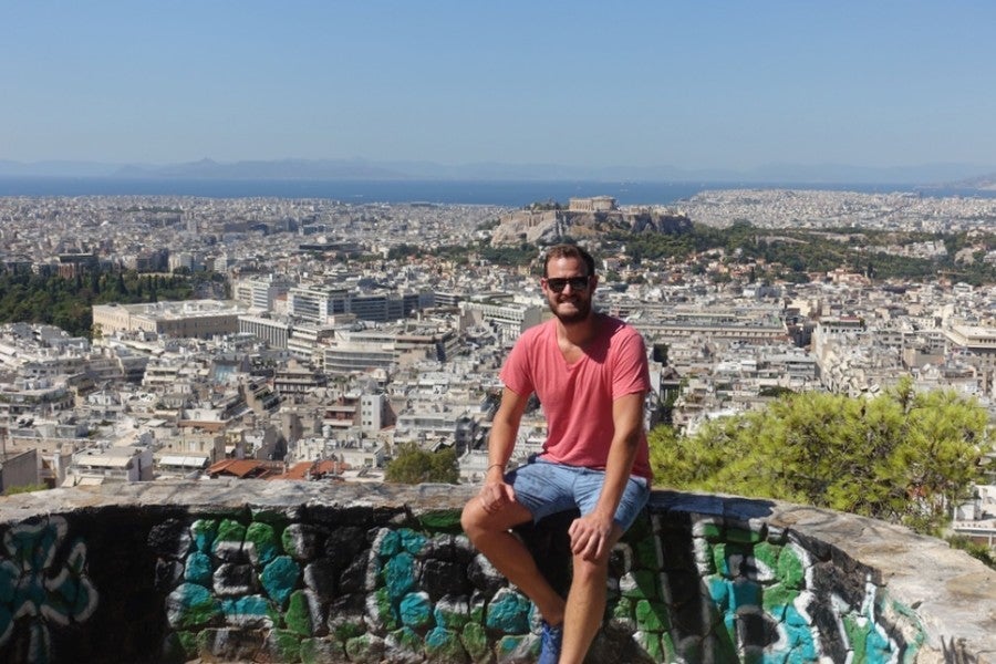 Hanging out on the Balcony of Athens, Lycabettus Hill