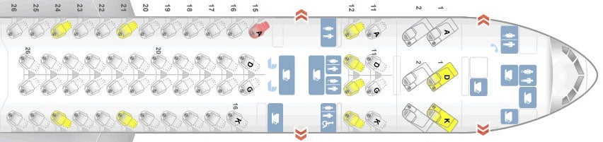 There are just six first-class seats in the cabin.