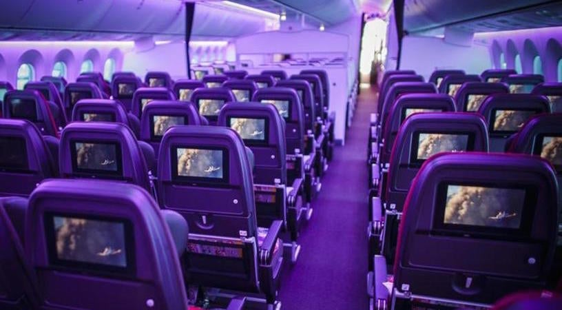 Virgin Atlantic's 787 interior.