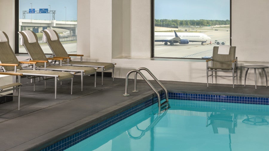 At the Westin, you can swim and plane-watch at the same time. Photo courtesy of the hotel.