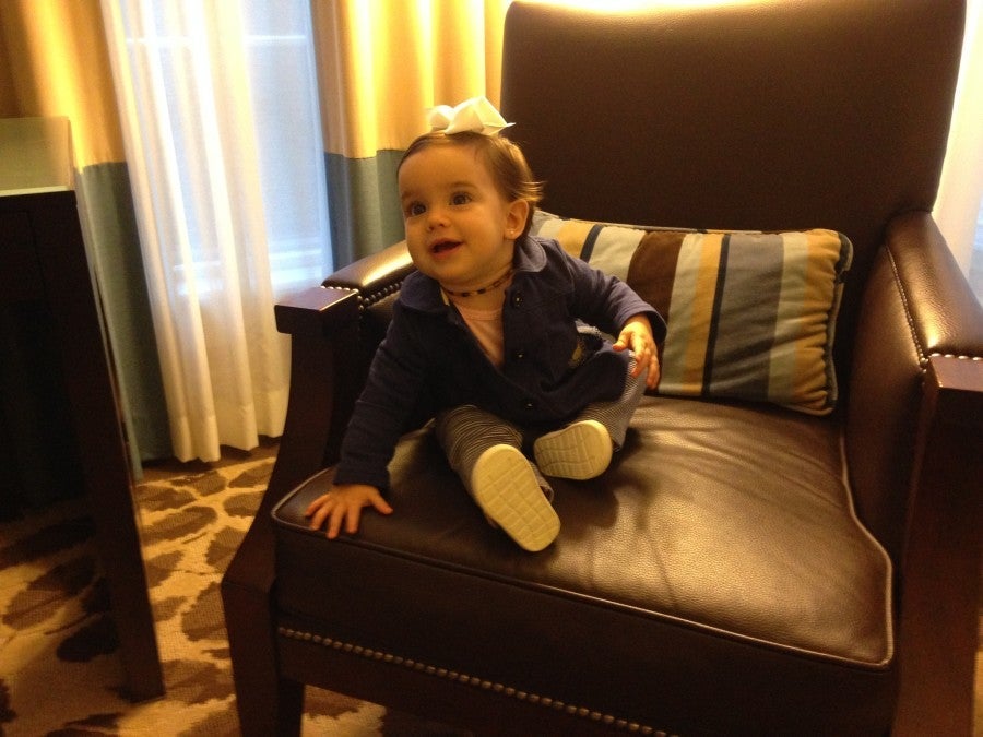 Evy in particular loved the furniture in the room!