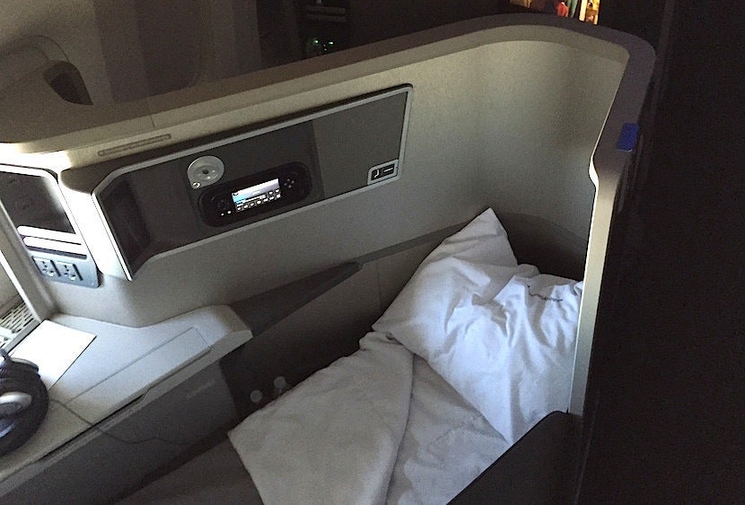 Another look at my front-facing seat in lie-flat.
