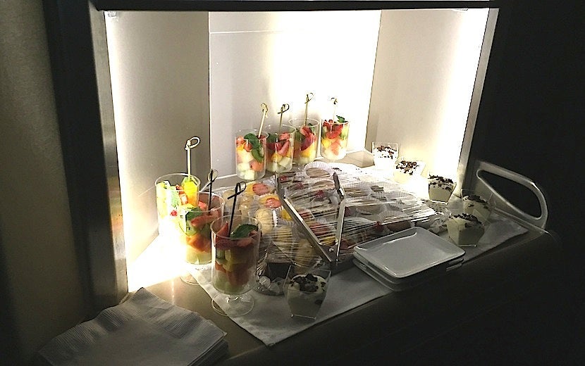 Snacks in the galley.