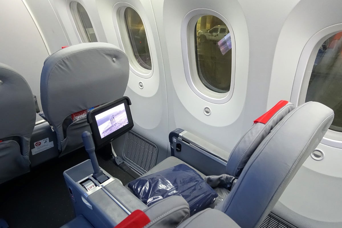 Looking forward from my seat, 2F.