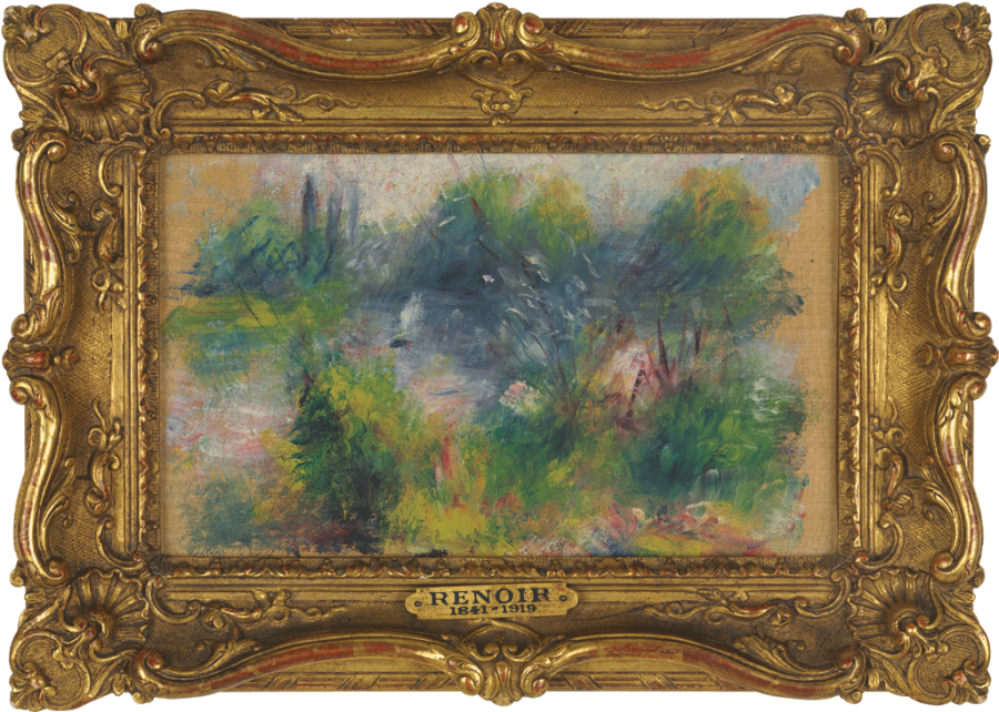 After a 60-year absence, Renoir's On the Shoes of the Seine is once again on display at the BMA. Photo courtesy of the museum.