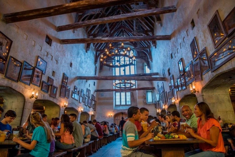 Guests can take a break at the Leaky Cauldron within Diagon Alley.