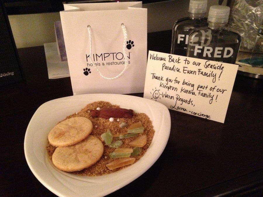 VB Hotel & Spa welcome amenity