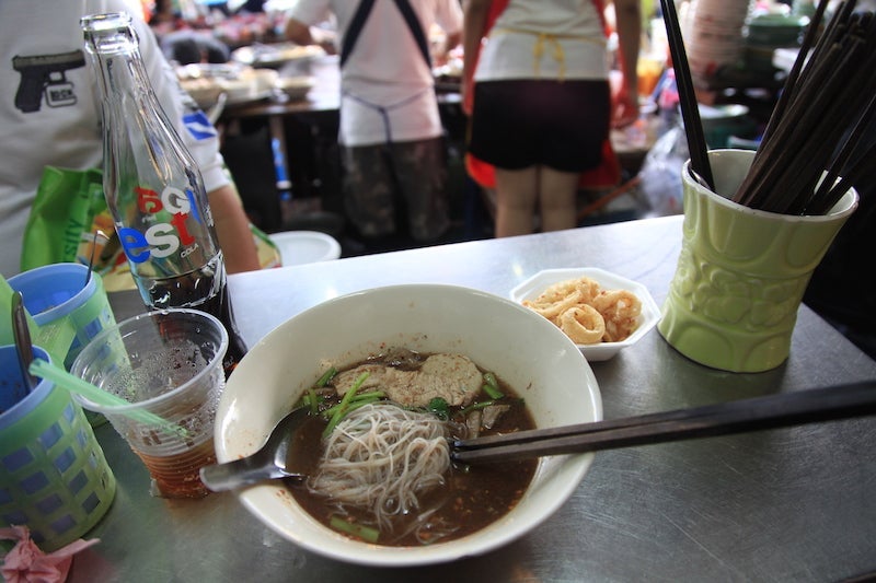 Boat noodles are among the best local staples and should not be missed.