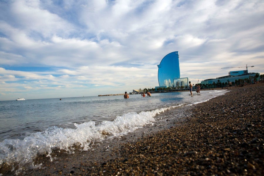 The W Barcelona is just steps from the water and features fantastic views of Barcelonetta and a rooftop pool.
