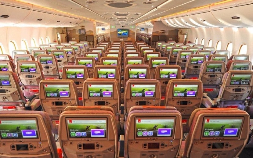Emirates' A380 economy class.