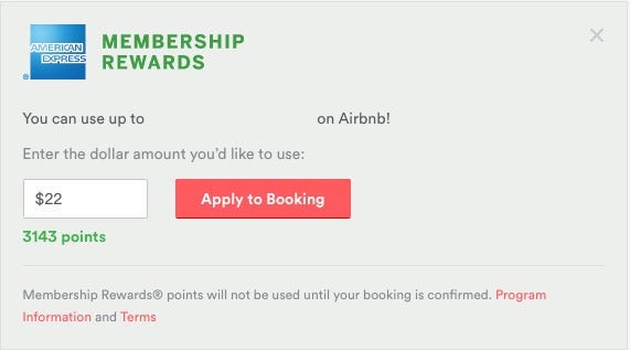 A sample booking for a $22 stay in Santiago, Chile.