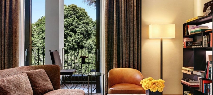 The Bulgari hotel, previously a palace, has plenty of gardens.