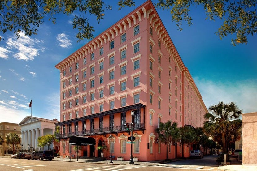 The Mills House Wyndham Grand, one of the great old hotels in downtown Charleston.