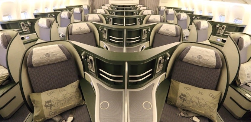 EVA Air's stylish Royal Laurel cabin. Photo courtesy of EVA Air.