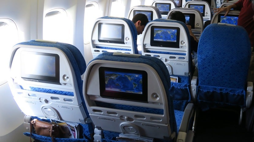 The two two-seat rows in the back of economy are great for couples traveling together.