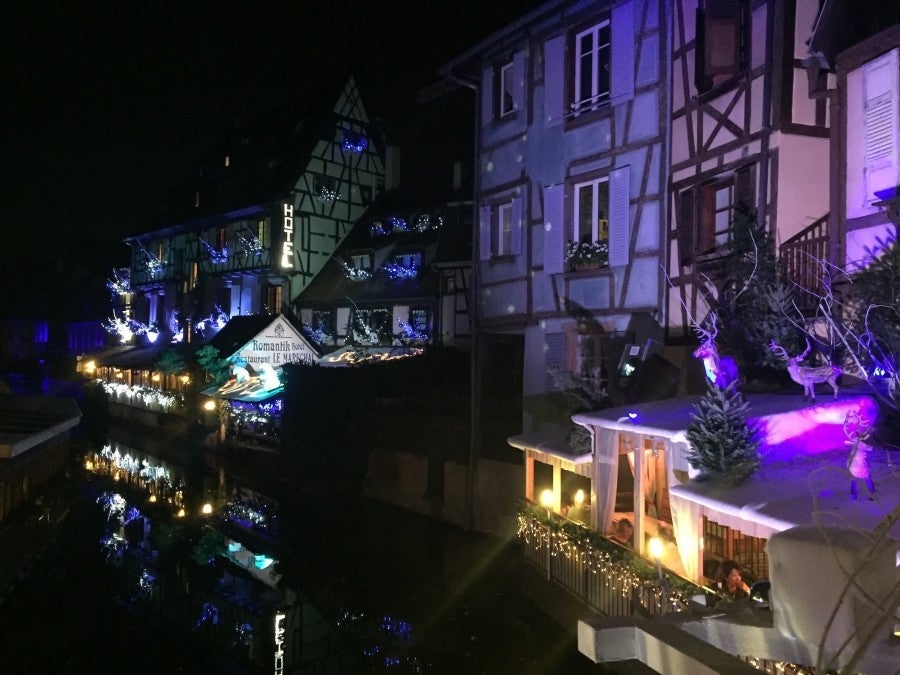 Colmar La Petite Venise at night