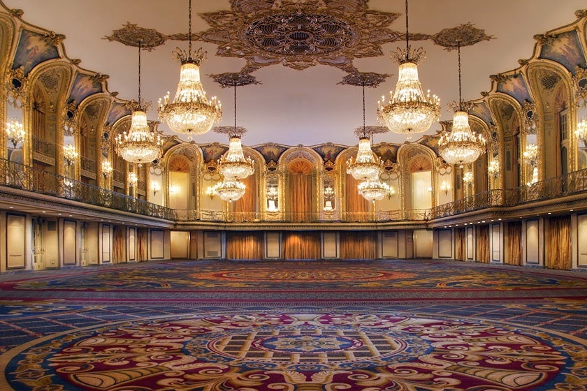 The grand ballroom at the Hilton Downtown Chicago.