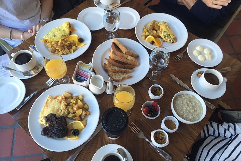 Breakfast on our first morning at the St. Anthony.