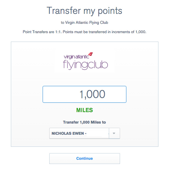 UR transfer to VS