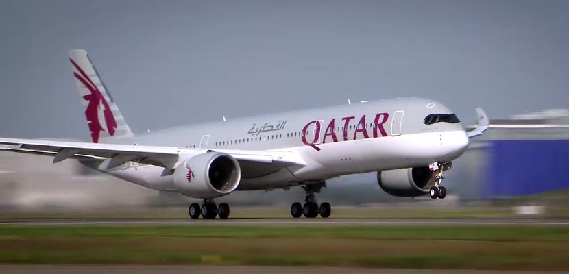 Qatar flies its A350s to New York (JFK) and Philadelphia. Image courtesy of Qatar Airways.