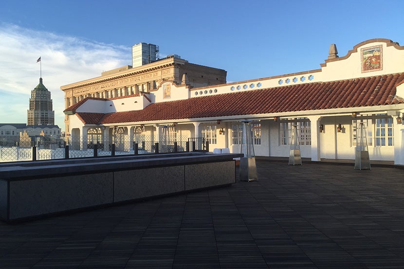 We loved the hotel's roof deck, which offers a view of downtown San Antonio.