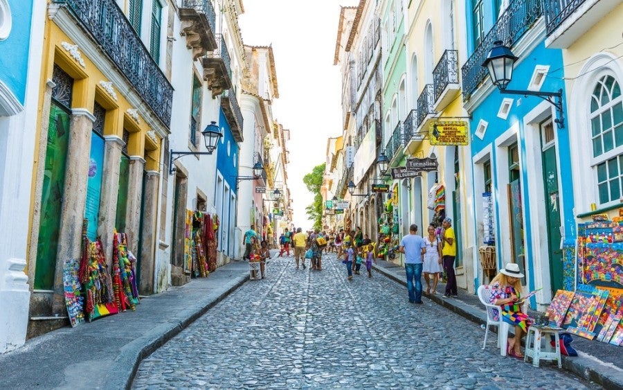 Pelourinho in Bahia was colonial Brazil's first capital. Photo courtesy of Shutterstock.