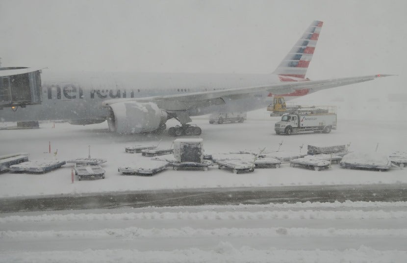 The view from our cancelled flight - for 5 hours